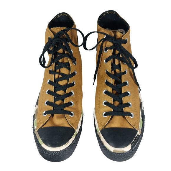 NWOT! CONVERSE CHUCK TAYLOR ALL STAR! TAN AND CAMO GREEN/BLACK SNEAKERS! SZ 11.5 - Picture 4 of 10
